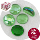 Glass Nuggets - Lustered Green - 9106